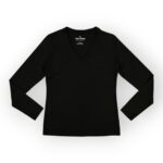 T SHIRT FEMME COL V JERSEY LYCRA