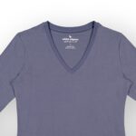 T SHIRT FEMME COL V JERSEY LYCRA – Image 7