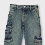 PANTALON AVEC CEINTURE ELASTIQUE EN DENIM 100 % COTON – Image 13