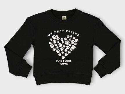 SWEAT COL ROND MOLLETON COTON ELASTHANNE