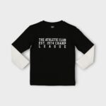 T SHIRT GARÇON DOUBLE MANCHE EN JERSEY 100 % COTON