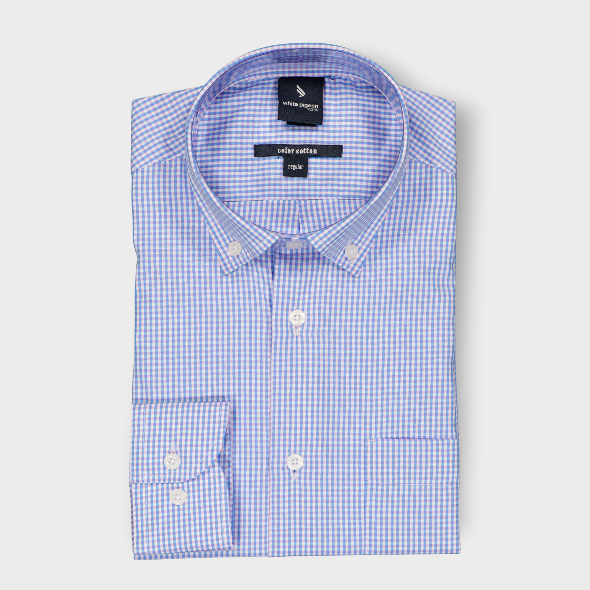 WPCHH021-C5 BLUE ROSE (2) CHEMISE COTON REGULAR – Image 1