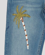 JEAN ENFANT BLEU A JAMBES FUSELEES,BRODE – Image 6